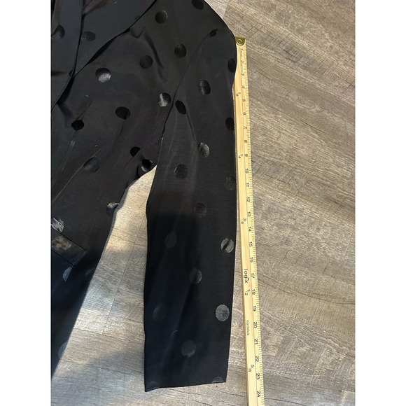 The Limited Black Polka Dor Vintage Blazer Jacket Womens S‎ Smal - Picture 8 of 8